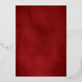 レッド王室の金ゴールドバタフライバラキンセアニェラ 箔招待状 (裏面)