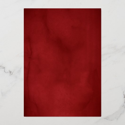 レッド王室の金ゴールドバタフライバラキンセアニェラ 箔招待状 (裏面)