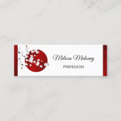 レッド白黒さくらんぼブロッサムライジングサン スキニー名刺 (正面)