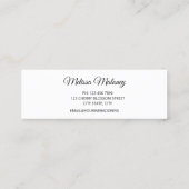 レッド白黒さくらんぼブロッサムライジングサン スキニー名刺 (裏面)