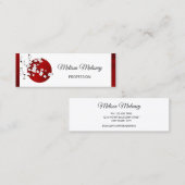 レッド白黒さくらんぼブロッサムライジングサン スキニー名刺 (正面/裏面)