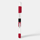 レッド白黒ビッグ水玉模様モノグラム Case-Mate iPhoneケース (裏面 / 右)