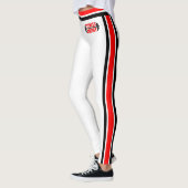レッド白黒フィットネスアディクト レギンス (左)