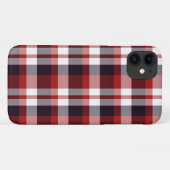 レッド白黒プレイド Case-Mate iPhoneケース (裏面(横))