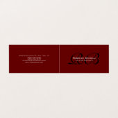 レッド白黒モノグラムミニマリストプレーン 名刺 (外部フラット)