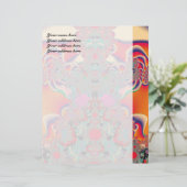 レッド瞑想フラクタル抽象芸術 レターヘッド (スタンド正面)