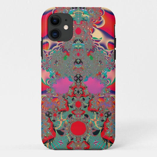 レッド瞑想フラクタル抽象芸術 Case-Mate iPhoneケース (裏面)