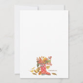 レッド秋ブーツ招待状 招待状 (裏面)