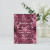 レッド紅葉感謝祭ディナーパーティー インビテーションポストカード (スタンド正面)