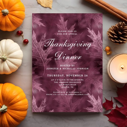 レッド紅葉感謝祭 招待状