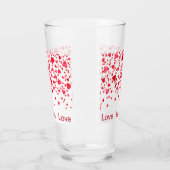 レッド紙吹雪ハートラブバレンタインデー タンブラーグラス (左)