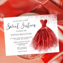 レッド素晴らしグリッターガウンドレススウィート16パーティー