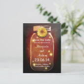 レッド素朴お洒落・メイソン・ジャー 案内ポストカード (スタンド正面)