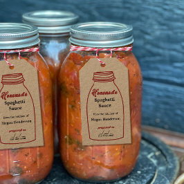 レッド素朴キャニングジャールクラフトつるラベル ギフトタグ