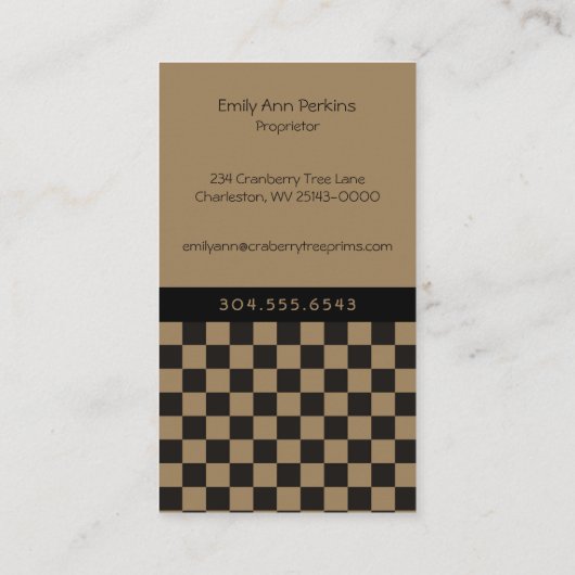 レッド素朴サ初期のルトボックスハウスカントリー 名刺 (裏面)