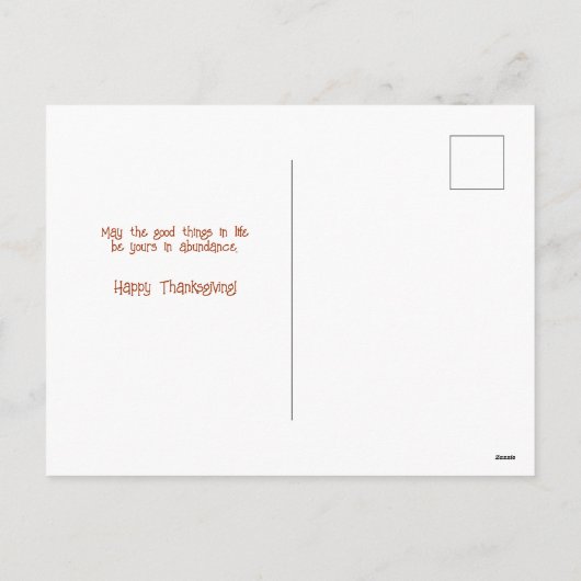 レッド素朴バーンオータムイラストレーション シーズンポストカード (裏面)