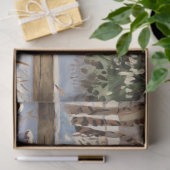 レッド素朴バーンブルージェイズファームハウスデクページ 薄葉紙 (ギフト)