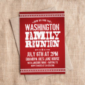 レッド素朴ファミリー懇親会招待状 招待状