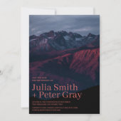 レッド素朴マウンテンズセーブザデート招待状 招待状 (正面)