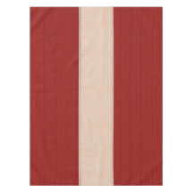 レッド素朴リネンホリデーストライプズTableloth