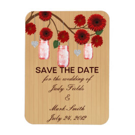 レッド素朴・メイソン・ジャースが日付マグネットを保存 マグネット