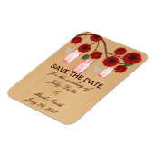 レッド素朴・メイソン・ジャースが日付マグネットを保存 マグネット (左側)