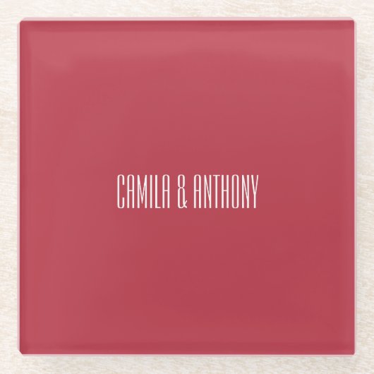 レッド結婚ズ ガラスコースター (正面)