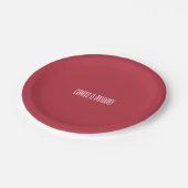 レッド結婚ズ ペーパープレート (アングル)