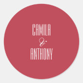 レッド結婚ズ ラウンドシール (正面)