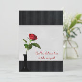 レッド結婚バラ 招待状 (スタンド正面)