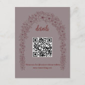 レッド結婚フローラ門 エンクロージャーカード (裏面)