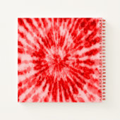 レッド絞り染めユニコーンクリスマスキッズパーソナライズされたズ ノートブック (裏面)