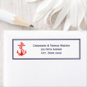 レッド航海のいかりネイビーフレーム2住所 シール (インサイチュ)