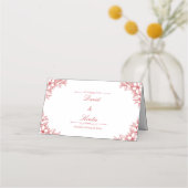 レッド華美フローラ結婚ズベニュー座席表 プレイスカード (裏面)