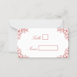 レッド華美フローラ結婚ズベニュー座席表 プレイスカード