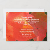 レッド葉パストラ感謝聖なる書物、 経典ありがとう 招待状 (正面)