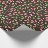 レッド葉&ベリー ラッピングペーパー (角)