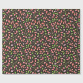 レッド葉&ベリー ラッピングペーパー (フラット)