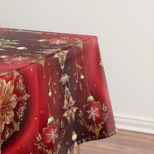 レッド装飾オーナメントホリデーテーブルクロス テーブルクロス (インサイチュ)