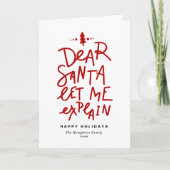 レッド親愛・サンタがクリスマスを説明おもしろいしよう シーズンカード (正面)