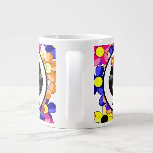 レッド認識度リボンペンギン ジャンボコーヒーマグカップ (裏面)