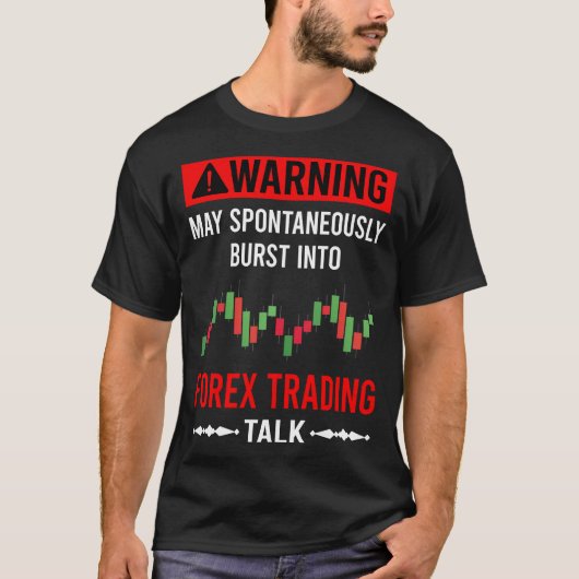 レッド警告の外国為替トレーダー Tシャツ (正面)