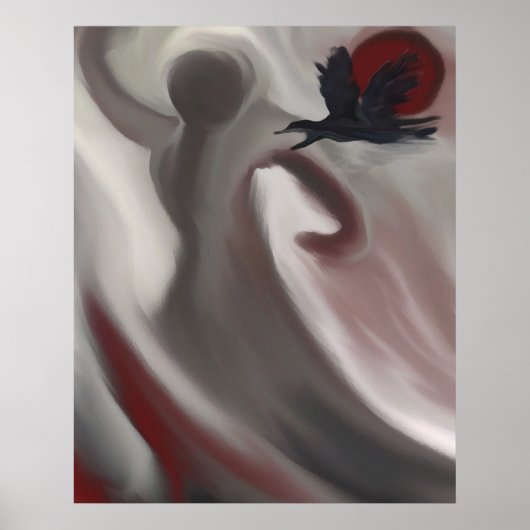 レッド警告ムーン ポスター (正面)