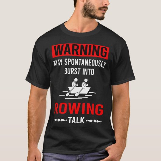 レッド警告ローイングローワー Tシャツ (正面)