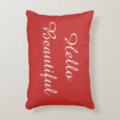レッド赤面ピンクハロービューティフル アクセントクッション (正面(垂直))