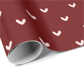 レッド赤面ピンク金ゴールドハート ラッピングペーパー (ロールコーナー)
