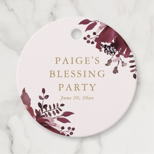 レッド赤面フローラクリスチャン賛美マザー フェイバータグ (正面)