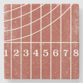 レッド走スタイルのトラック動揺してコースター ストーンコースター