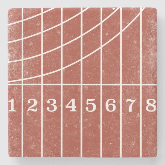 レッド走スタイルのトラック動揺してコースター ストーンコースター (正面)