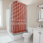レッド走スタイルのトラック動揺してシャワーカーテン シャワーカーテン (インサイチュ)